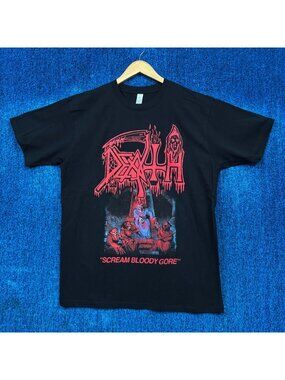 Death Scream Bloody Gore Album Cover Death Metal Baggy Tee L